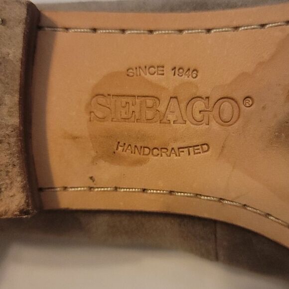 SEBAGO distressed suede loafers size 10 - Picture 6 of 8